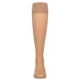 thumbnail image 4 of MeMoi Women's Silky Semi-Sheer 30-Denier Fashion Knee Highs - Womens - Female, Q, Nude, 4 of 6