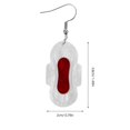 thumbnail image 2 of Creative Menstrual Pad Earrings for Women 1Pair Acrylic Funky Charm, 2 of 4