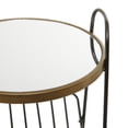 thumbnail image 5 of DecMode 17" x 24" Gold Metal 1 Shelf Accent Table with Mirrored Glass Top, 1-Piece, 5 of 9