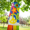 thumbnail image 6 of In the Breeze 5214 — Peace, Love & Happiness 40-inch Windsock — Fun, Novelty '60s Inspired Hanging Garden Décor, 6 of 7