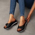 thumbnail image 5 of NOKIO Orthopedic Wedge Sandals for Women Dressy Summer Comfortable Walking Sandals with Arch Support Fashion Orthotic Slides Solid Large Buckle Hollow Breathable Slope Heel Sandals Shoes, 5 of 6
