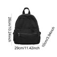 thumbnail image 1 of Retro Canvas Backpack Solid Students Versatile Rucksack Japanese College Small Shoulder Bag Simple School Bags for Teenage Girls Black, 1 of 6