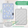 thumbnail image 6 of Yayeee Pot Holders Kitchen Heat Resistant with Pockets 7"x9.8" Cotton Oven Cooking Hot Pads, Blue Cartoon Rabbit Pattern, 6 of 7