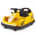 thumbnail image 1 of VOLTZ TOYS 12V Kids Bumper Car, Indoor & Outdoor 2 Modes, 360°Rotation Electric Ride On Car Dual Motors w/ Parent Remote Control and Customized Stickers(Yellow), 1 of 10