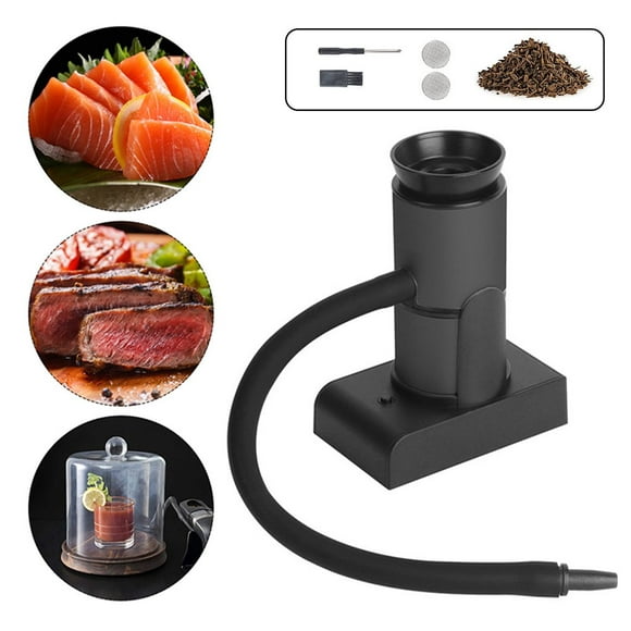 Portable Food Smoker Kit with Wood Chips Battery Powered Cocktail Smoker Household Smoking Machine Cooking Tool