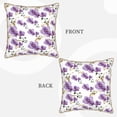 thumbnail image 3 of Haiem Orchids Flowers Print Velvet Soft Solid Decorative Square Throw Pillow Covers Set with Elegant Piping Christmas Cushion Case for Sofa Bedroom Car-16"x16", 3 of 8