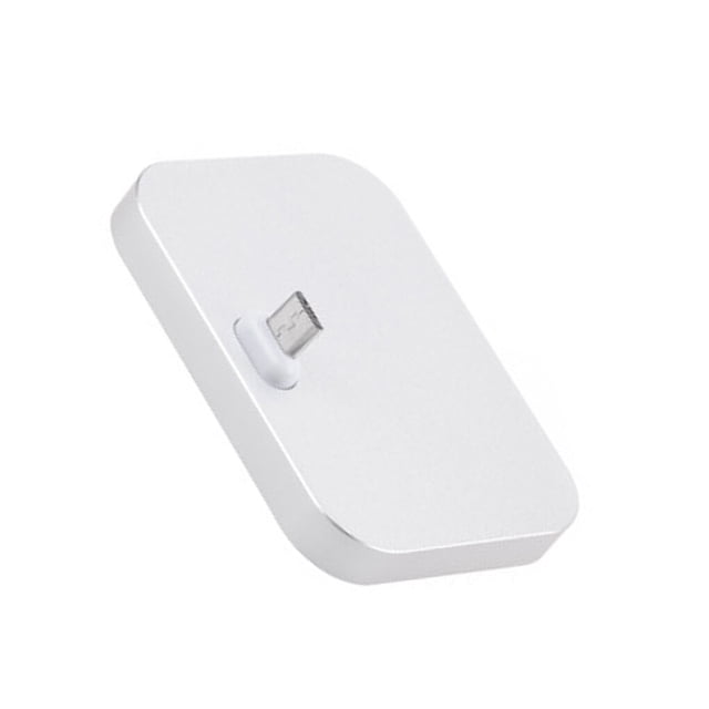 Inteprter Soporte de microcargador de escritorio para teléfono móvil Estación de acoplamiento de carga Usb-C para teléfono inteligente Teléfono y Comunicación Plata
