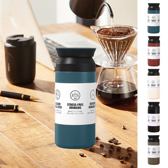 Stainless Steel Coffee Mug Thermal Insulated Travel Tumbler with Leakproof Lid and Non-Slip Base for Hot and Cold Beverages Perfect for Commuting Office Use and Outdoor Activities Topliu