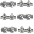 thumbnail image 1 of LLC 6pcs M4 Stainless Steel Duplex Line Clips for Wire Rope Clotheslines, Sun Sails, and Patio Hanging, 1 of 5