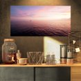 thumbnail image 1 of Purple Cloudy Seascape View - Modern Beach Canvas Art Print, 1 of 3