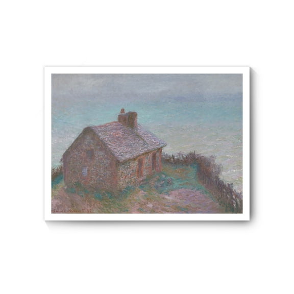 Claude Monet Canvas Prints Wall Art Oil Painting Reproduction, The Customs House at Varengeville