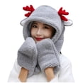 thumbnail image 2 of Comfortable Winter Set Stretchy Knit Hat Scarf Gloves Unisex Design for Head and Hand Sizes Scarf a Hat Gloves, 2 of 5