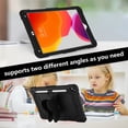 thumbnail image 4 of FJLBDE Case for iPad 9th 8th 7th Gen 10.2 inch 2021 2020 2019 with Butterfly Stand, Heavy Duty Rugged Protective Cover with Pencil Holder Shoulder Strap for Kids Girls, Black, 4 of 7