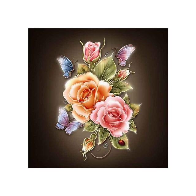 serony 5D Flower Resin Diamond Cross Stitch Crystal Embroidery Painting Room Decorative Resin Needlework Picture