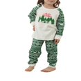 thumbnail image 2 of Family Matching Clothes Christmas Sleepwear  Tree Print Tops Trousers Baby Romper Pajamas Set, 2 of 7