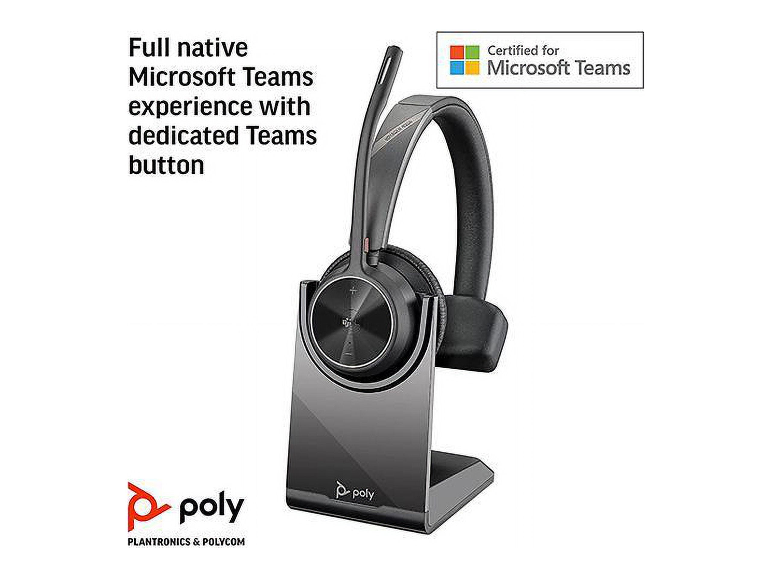 Poly Voyager 4310-M UC Bluetooth Wireless Headset with Charging Stand - 8G104AA