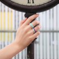 thumbnail image 5 of SFTING Silicone Rings Set for Women 7 Pack Braided Stackable Colorful Rubber Thin Wedding Bands Size 7, 5 of 6