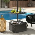 thumbnail image 4 of Gymax Base de Parasol de Patio 175 Lb Remplissable avec Plateau de Table, Support 3-en-1 à Roulettes pour l'Extérieur, 4 of 10