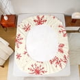 thumbnail image 5 of Feelyou Snowflake Print Twin Sheet Sets, Happy Christmas Twin Fitted Sheet, Winter Festival Flat Sheet, Ultra Soft Home Decor,3-Piece, 5 of 7