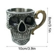 thumbnail image 2 of Skull Coffee Mug With Saucer Set Gothic Porcelain Tea Cup Ornates Skull Coffee Mug Funny Ceramic Tea Cup-Diabolical Bonehead Cup, 2 of 6