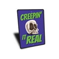 thumbnail image 3 of Creepin It Real Novelty Sign, Metal Wall Decor - 10x14 inches, 3 of 4