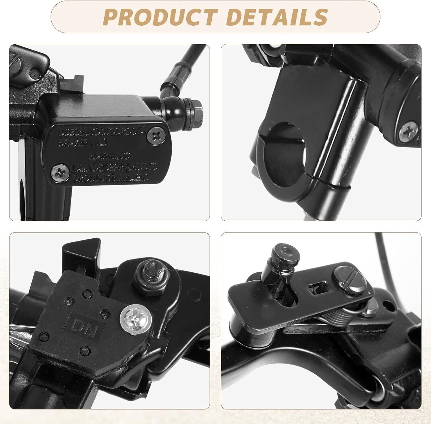 Rear Hand Hydraulic Disc Brake Master Cylinder Caliper Assembly with New Brake Pads for 50cc 70cc 90cc 110cc 125cc ATV Quad Taotao Sunl Roketa NST
