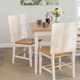 thumbnail image 5 of Beige Chair Back Covers, Removable Chair Covers for Dining Chairs Set of 8, Washable Chairs Slipcovers Back Seat Protector for Wedding Party 19"x20", 5 of 9
