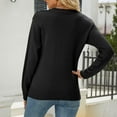 thumbnail image 5 of Buigttklop Sweaters for Women Women'S Hollow-Sleeved Stitching Sweater Women'S Loose Autumn and Winter Long-Sleeved Sweater New Black, 5 of 6