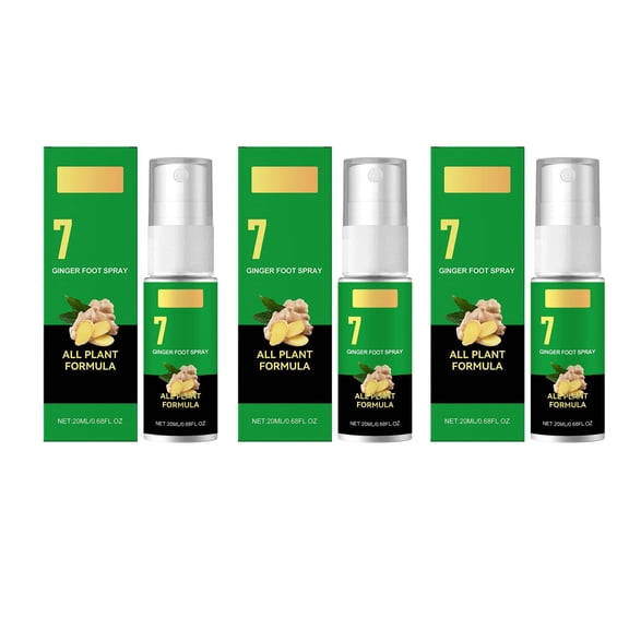 3PC Foot Ginger Nourishing Spray Foot Stop Spray Keep Soft Fresh And Health Foot Care Liquid Spray 20ml