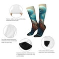thumbnail image 4 of Picia Women Crew Soft Moisture-wicking Socks Surreal Body Art Pattern Design Cotton Socks, One Size fit All, 4 of 9
