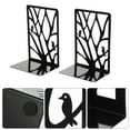 thumbnail image 3 of 1 Pair Hollow Bookends Iron Book Stands Book Organizer Book Shelf Holder, 3 of 9