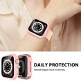 thumbnail image 4 of Defense Case with Integrated Tempered Glass Screen Protector for Apple Watch 41mm Series 7 - Pink, 4 of 10