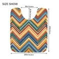 thumbnail image 5 of Yayeee Bath Rug for Bathroom Floor Non Slip Rectangle Fluffy Soft Absorbent Mat, 16"x24", Orange Geometric, 5 of 7