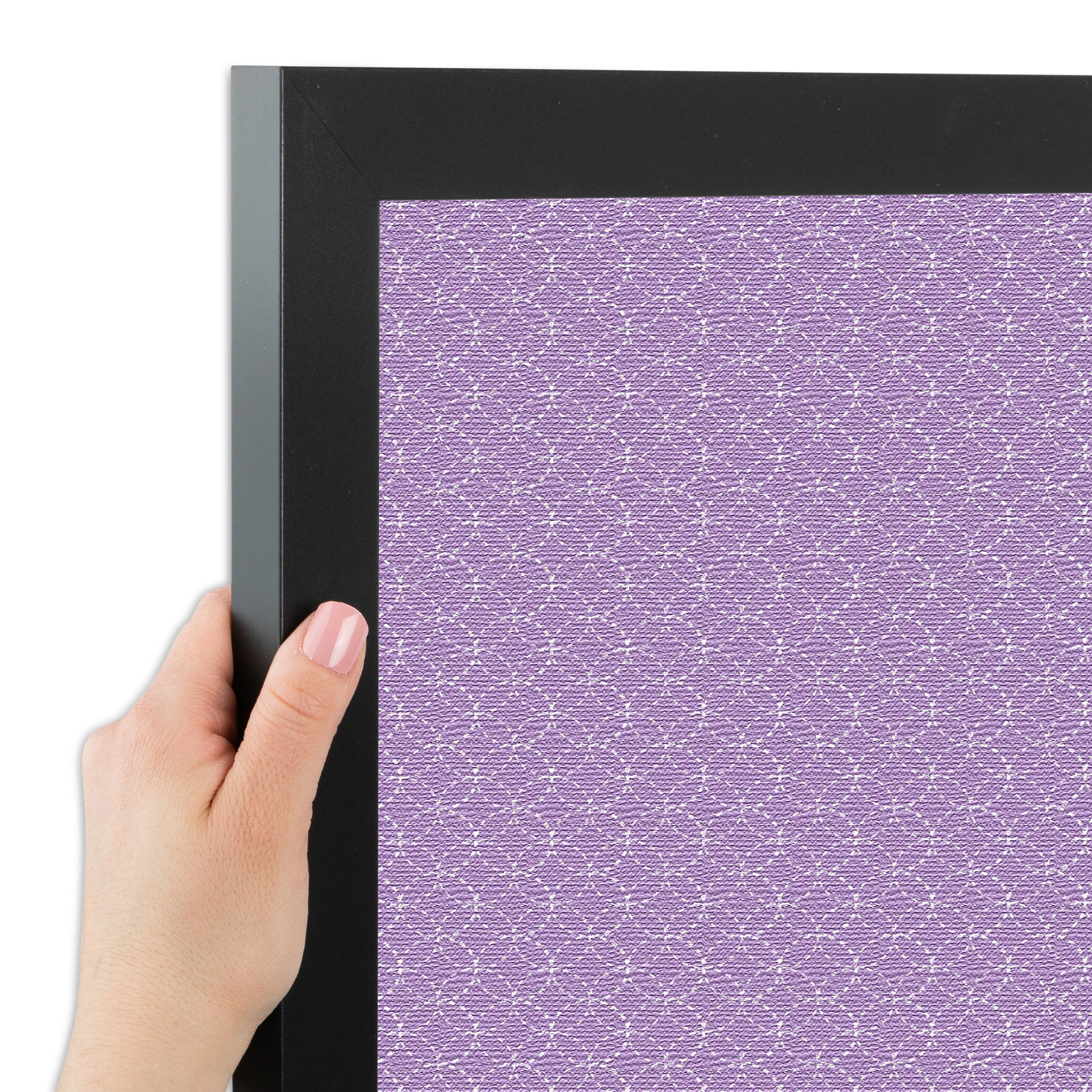 PinPix 22x22 Custom Cork Bulletin Board Purple Circles Poster Board Has a Fabric Style Canvas Finish, Framed in Purple Circles, by ArtToFrames (PinPix-493)