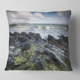 thumbnail image 2 of Designart Rocky North Ireland - Seashore Photography Throw Pillow - 18x18, 2 of 5