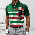thumbnail image 4 of Fnnxeal Mens Polo Shirts Short Sleeve Graphic Collared Summer Golf Casual Polo Green Shirts for Men Size 5XL, 4 of 5