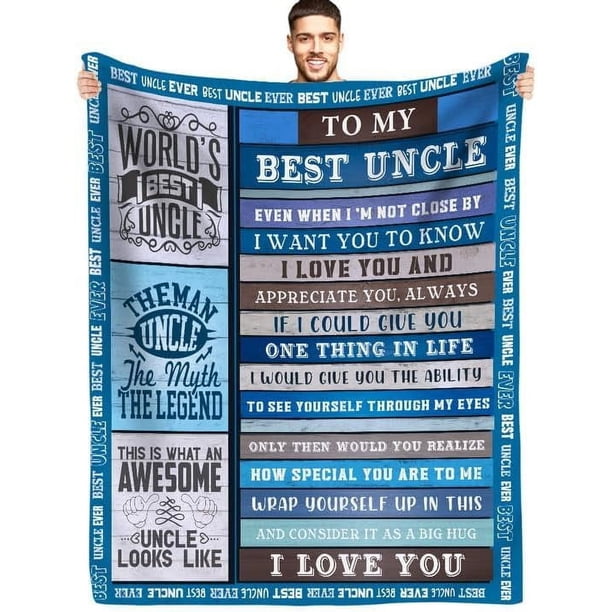 LHSHID Gifts for Fathers Day for Uncle from Daughter Birthday Gifts for Uncle Who Wants Nothing to My Uncle Soft Christmas Bday Present for Uncle from Sons 50x60in