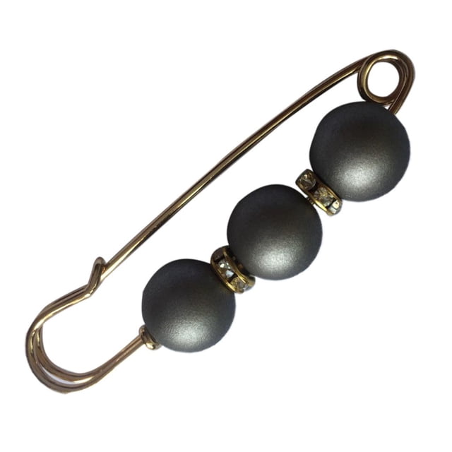 Broche de seguridad Perlas de de Imitación, Hierro, ABS Perla, 6 Colores Seleccionables - Gris Sunnimix Alfiler de Safty Pin