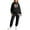 Black, variant on Women's Valentine's Day 2 Piece Sweatsuit - Funny Bow Graphic Hoodie & Jogger Pants Athletic Trackset
