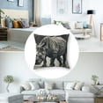 thumbnail image 5 of Decorative Pillow Cover  Pack Cases Wildlife Black Rhinoceros Throw Pillow Covers for Sofa double sided plush Pillow Case Cushion Case for Living Room Square Modern Cushion Cover for Home Deco, 5 of 7