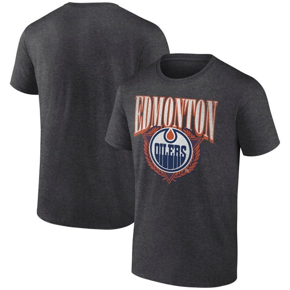 Men's Charcoal Edmonton Oilers Retro Seal T-Shirt