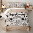 thumbnail image 2 of Manfei Happy Camping Twin Quilt Set,Rustic Farmhouse Cabin Twin Coverlet Set,Brown,2pcs, 2 of 7