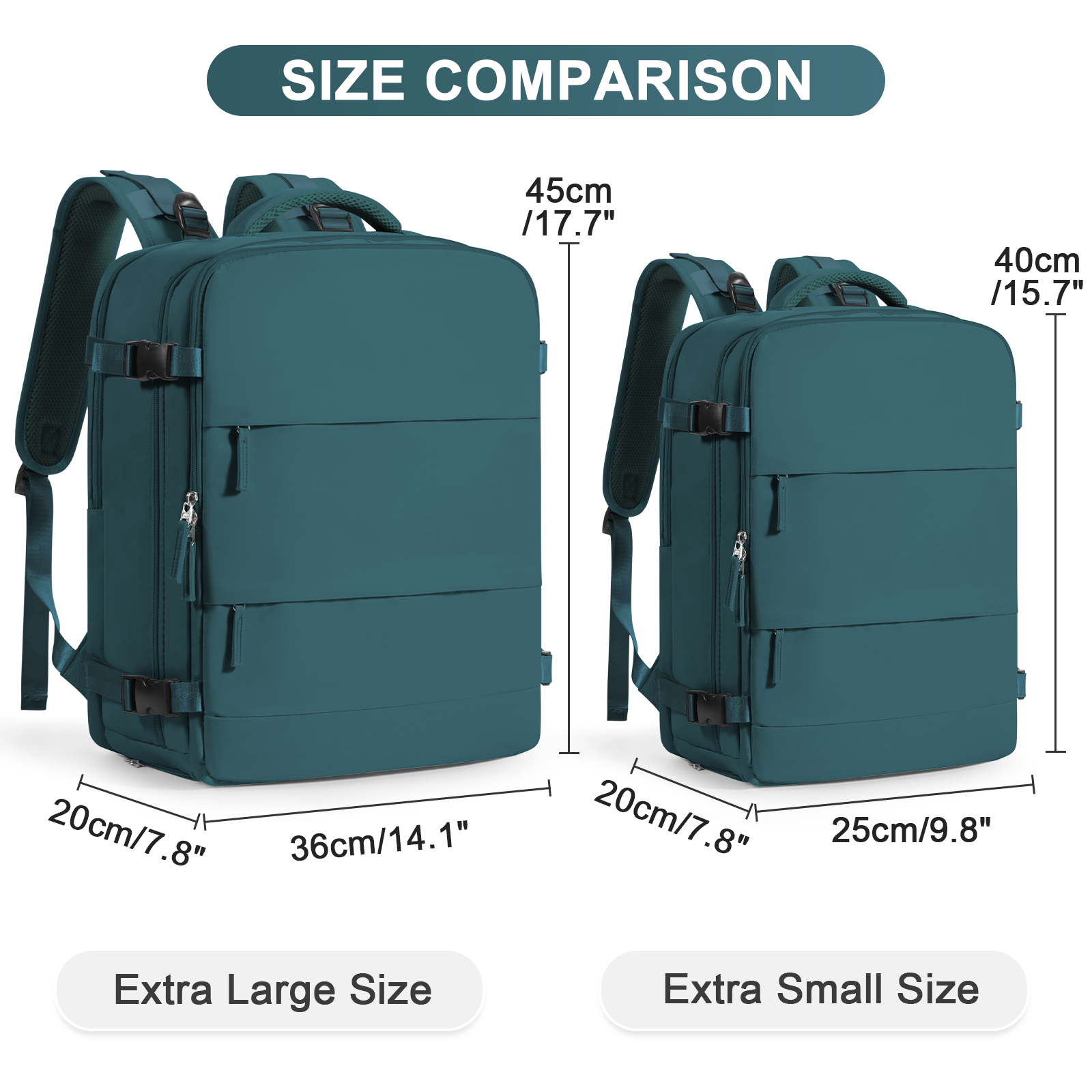 Large Travel Backpack for Women Men Airplane Approved, Carry on Backpack for Men Personal Item Travel Bag Carry on Flight, Waterproof Laptop Backpack Casual Daypack for Hiking with Shoes Compartment