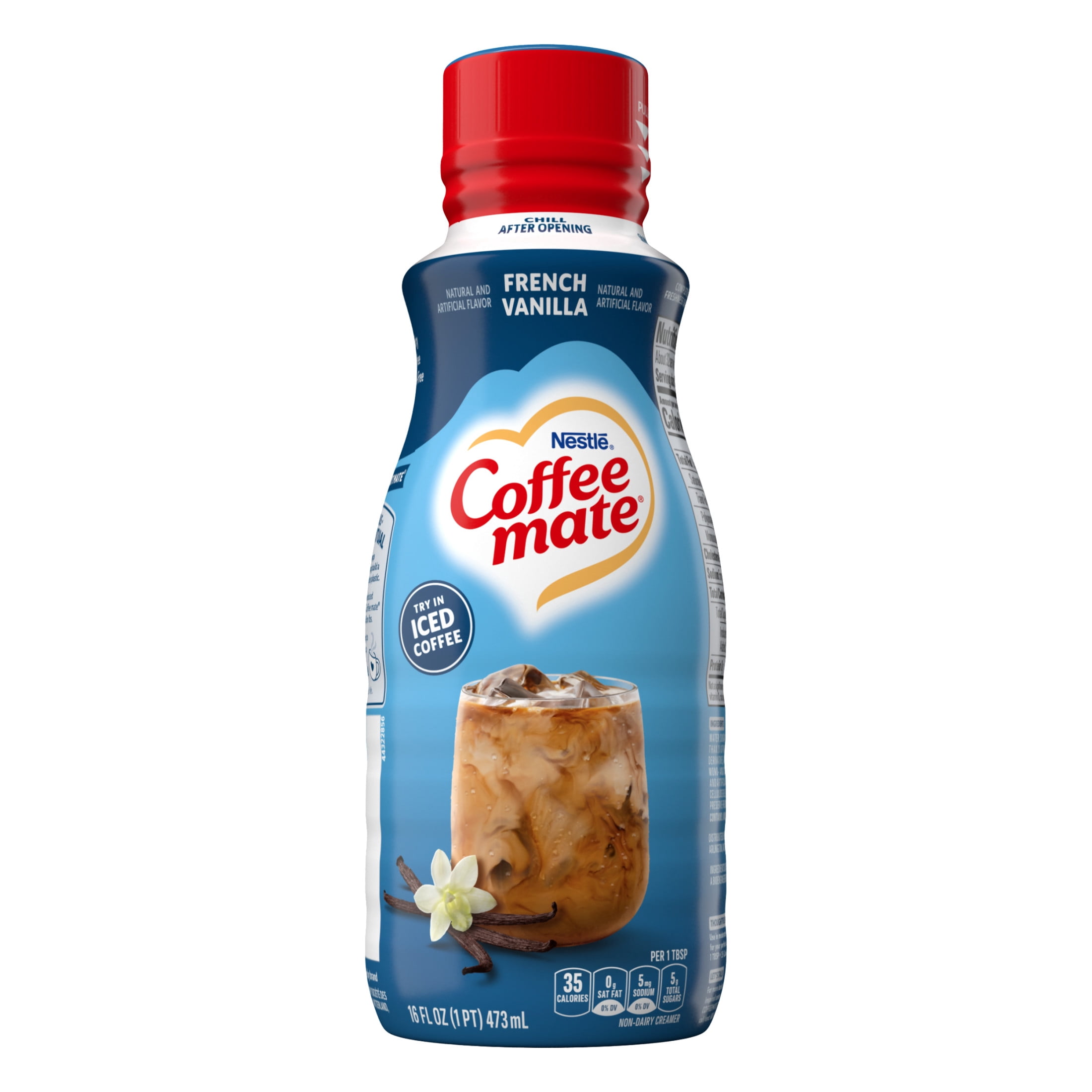 Coffee mate French Vanilla Liquid Coffee Creamer,  16 fl oz Bottle