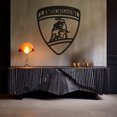 thumbnail image 3 of LaModaHome Exclusive Lamborghini Logo Metal Wall Decor – Durable & Artistic Metal Wall Art for Home and Office Decor, Perfect for Any Interior Design Aesthetic, 3 of 5
