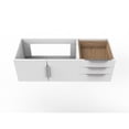 thumbnail image 2 of Alpine 48" Wood Floating Vanity Base in White with Chrome Handles, 2 of 5