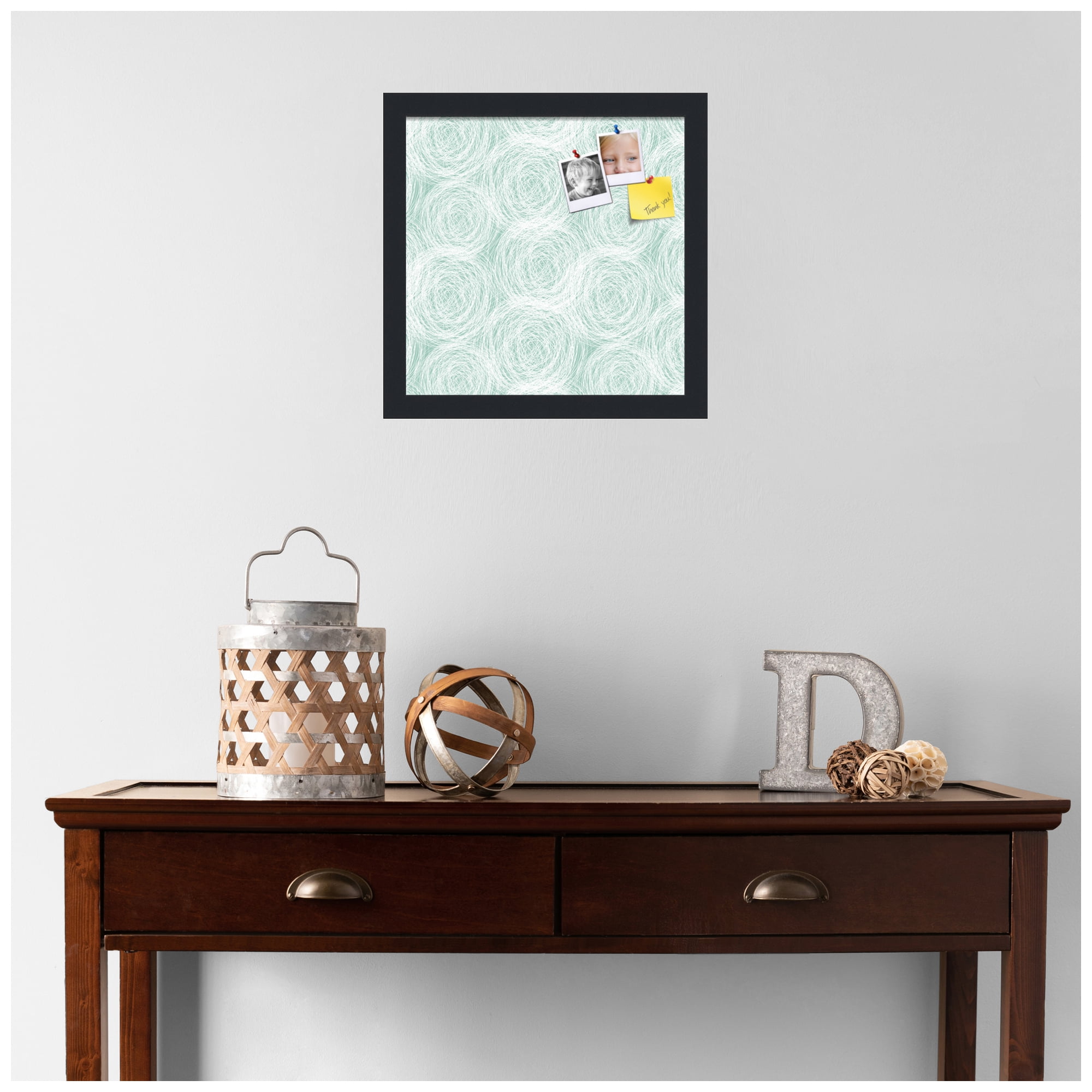 PinPix ArtToFrames 10x10 Custom Cork Bulletin Board    Poster Board Has a Fabric Style Canvas Finish, Framed in Satin Black (PinPix-1926)
