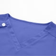 thumbnail image 6 of justHIGH Scrub Sets for Women Modern Short Sleeve V-neck Top & Drawstring Straight Leg Jogger Pants Medical Nursing Uniforms Blue,XXL, 6 of 6