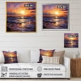 thumbnail image 4 of Designart "Sunset Embrace in Yellow and Purple Oceans III" Coastal Framed Wall Art - Purple Coastal Sunset Living Room Framed Canvas Art, 4 of 6