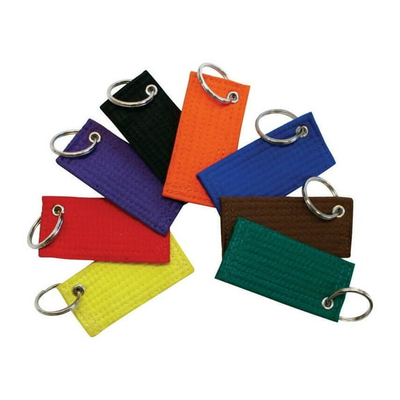 Martial Arts Belt Key Chain Karate Taekwondo belt Keychains pocket key ring belt (Purple)